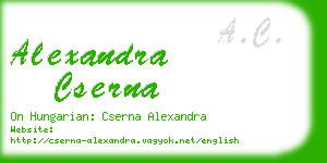 alexandra cserna business card